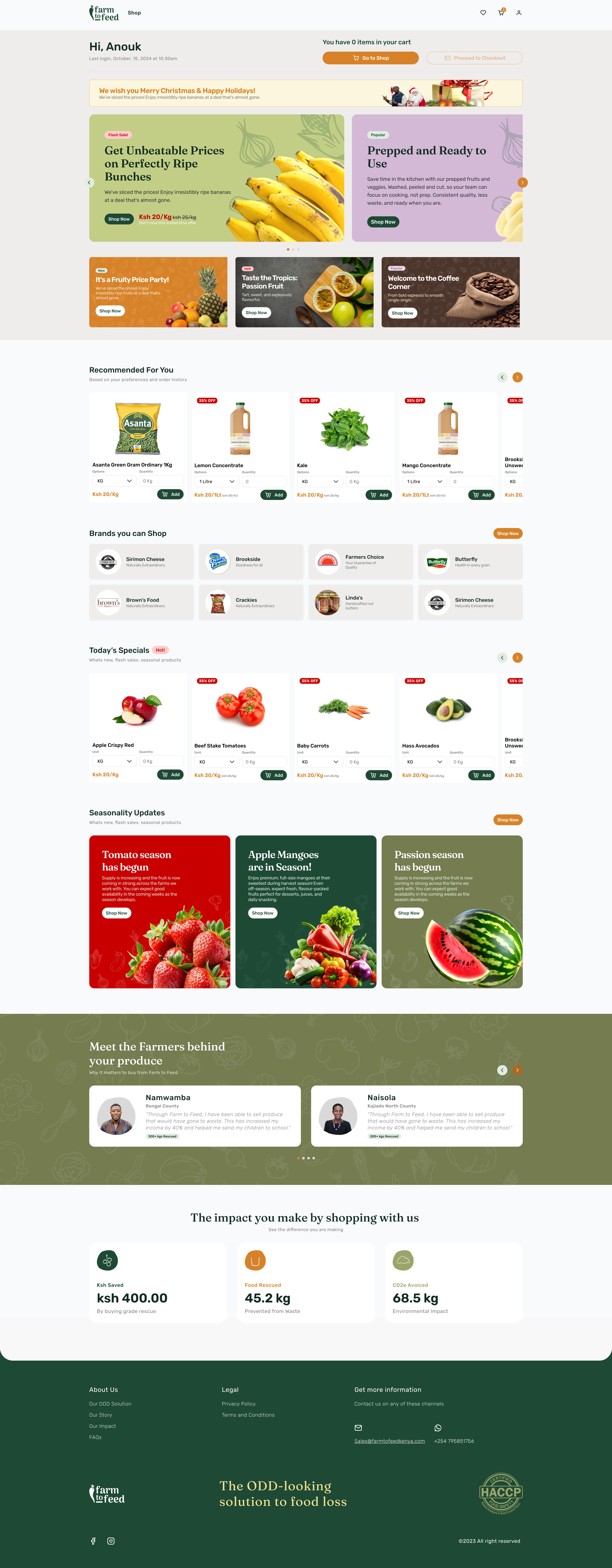 Farm to Feed ecommerce platform